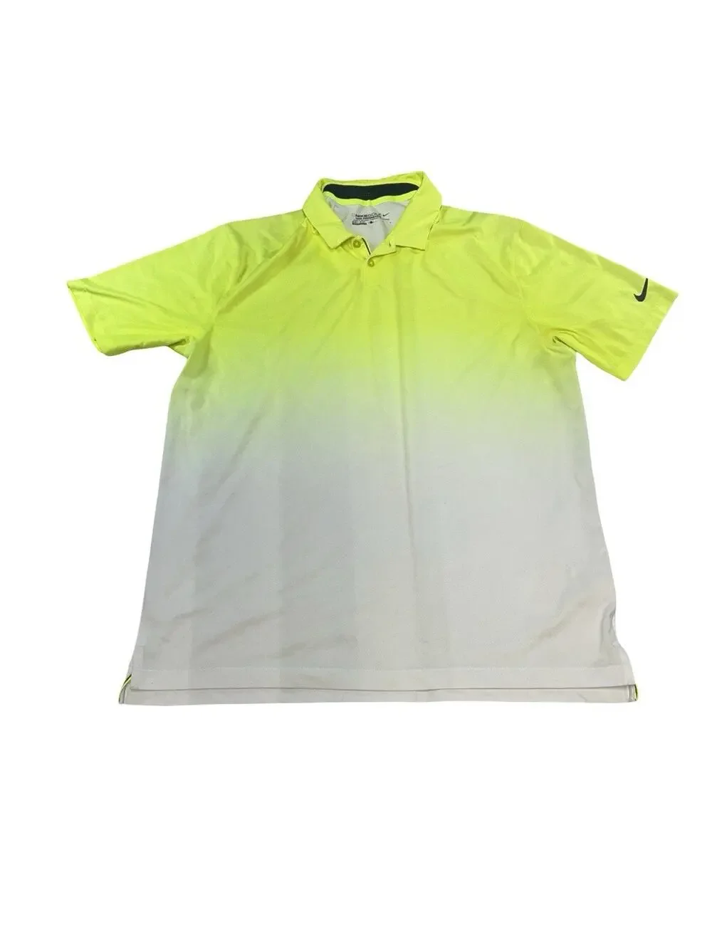 Nike Golf Dri-FIT Tour Performance Polo Shirt Men’s Large Neon Yellow Gradient